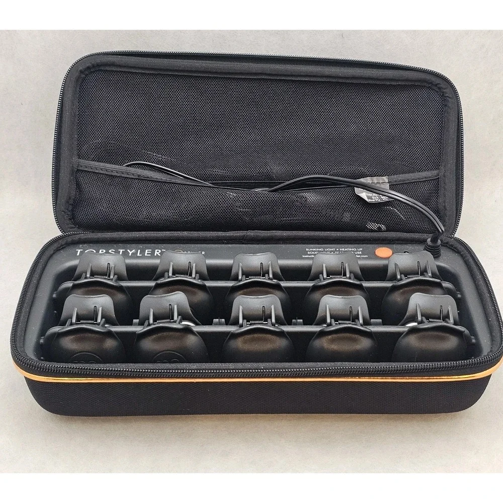 TopStyler by Instyler Heated Ceramic Styling Shells Hair 15 Curlers with Case - Picture 2 of 6